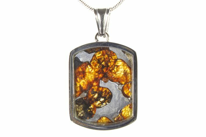 Sericho Pallasite Dog Tag Meteorite Pendant - Kenya #336093